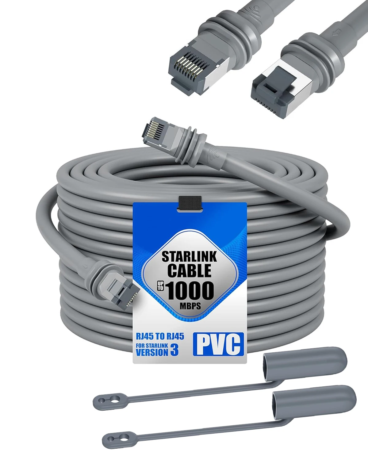 

Replacement Standard V3 Cable Gen 3 Standard Starlink Cable Extension Starlink Accessories Waterproof - Gray