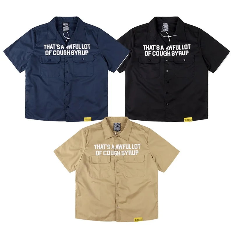 

Спецодежда irt Letter Print ort Sve Мужская женская повседневная хлопковая смесь, летняя, устойчивая к деформации и грязи