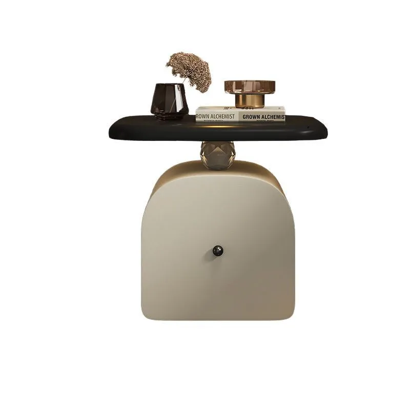 

Suspended bedside table Solid wood bedside table Italian designer light luxury 2025 new bedroom home storage bedside table