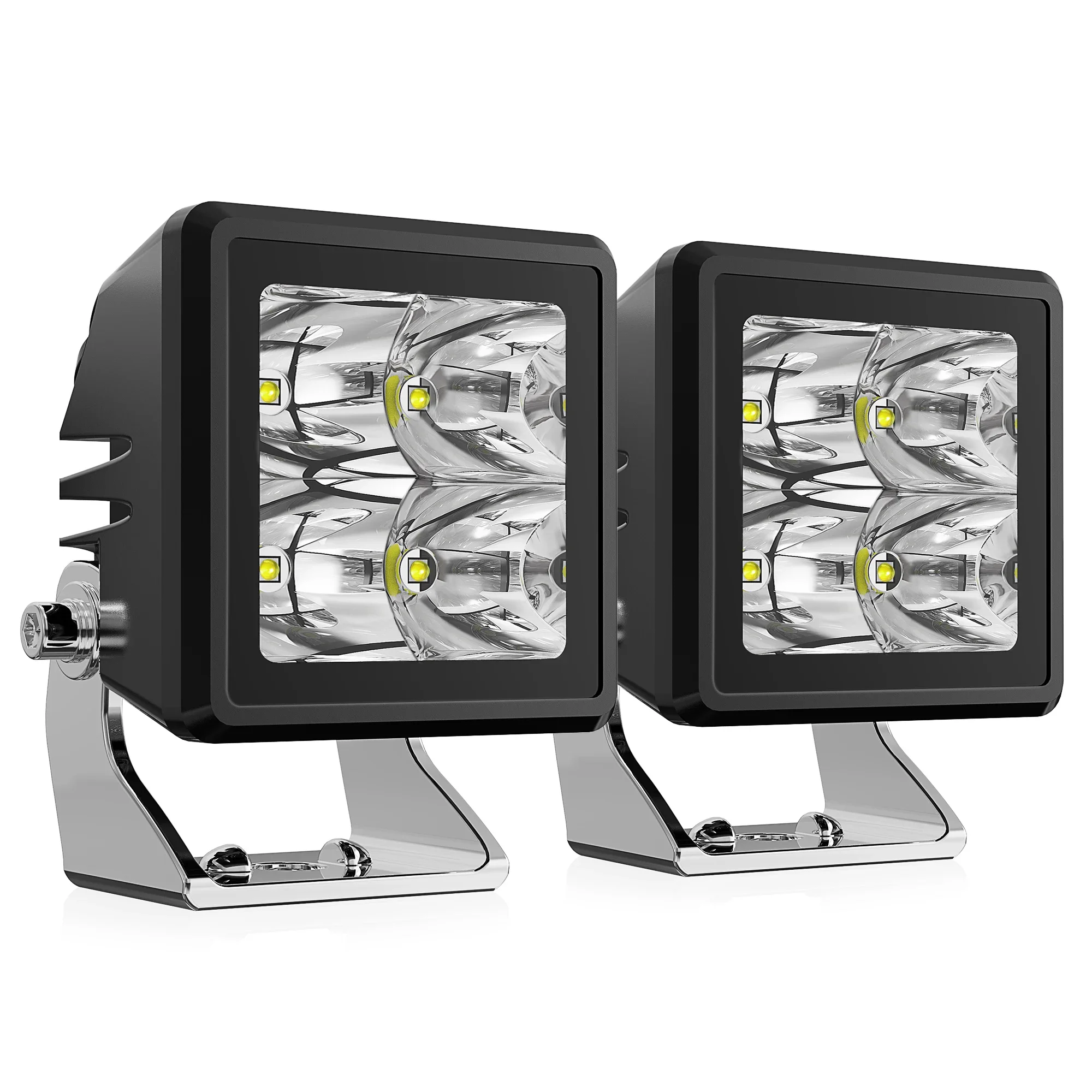 

КРЕПЛЕНИЕ 2 шт., безельные светодиодные рабочие фары COB, 20 Вт, противотуманные фары с точечным лучом и универсальным креплением для внедорожников 4x4