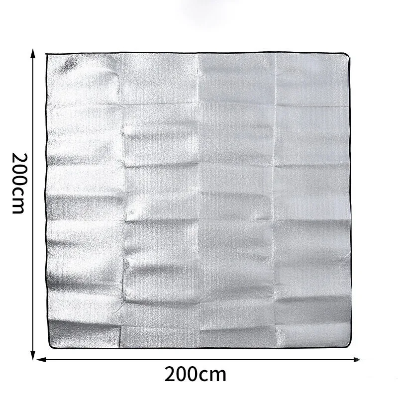 Outdoor Aluminum Foil Moisture Proof Mat Portable Waterproof Picnic Blanket Thermal Insulated Ground ForCamping Hiking Beach BBQ