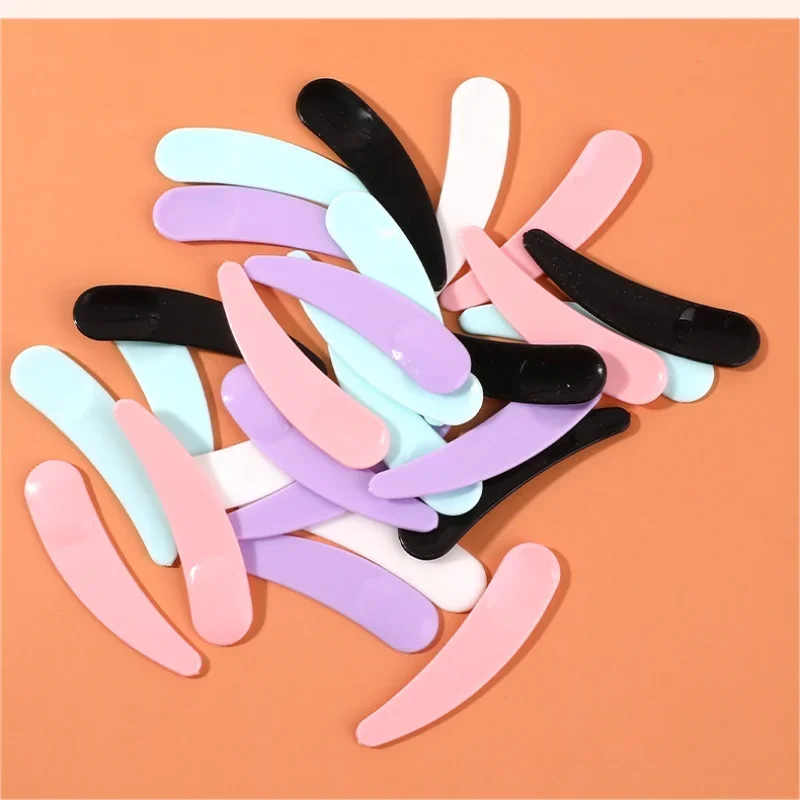 10/30/50/100 Uds cuchara para crema de ojos cuchara de media luna máscara facial palo cuchara crema facial cuchara herramienta de embalaje de cosméticos