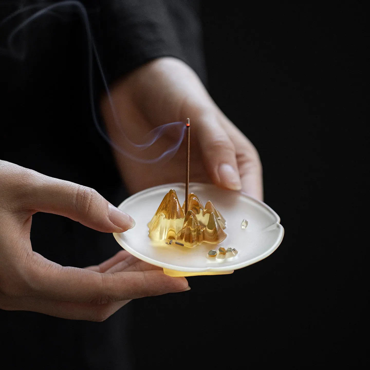 Cx glazed creative incense tray, retro Zen home interior, oven