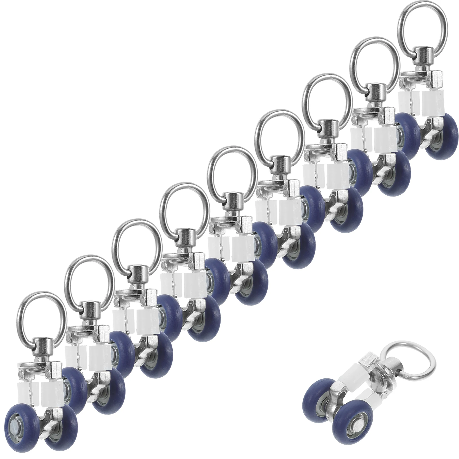 

10 Pcs Curtain Track Pulley Stainless Steel Smooth Operation Easy Installation Ceiling Track Barn Door Sliding Hardware