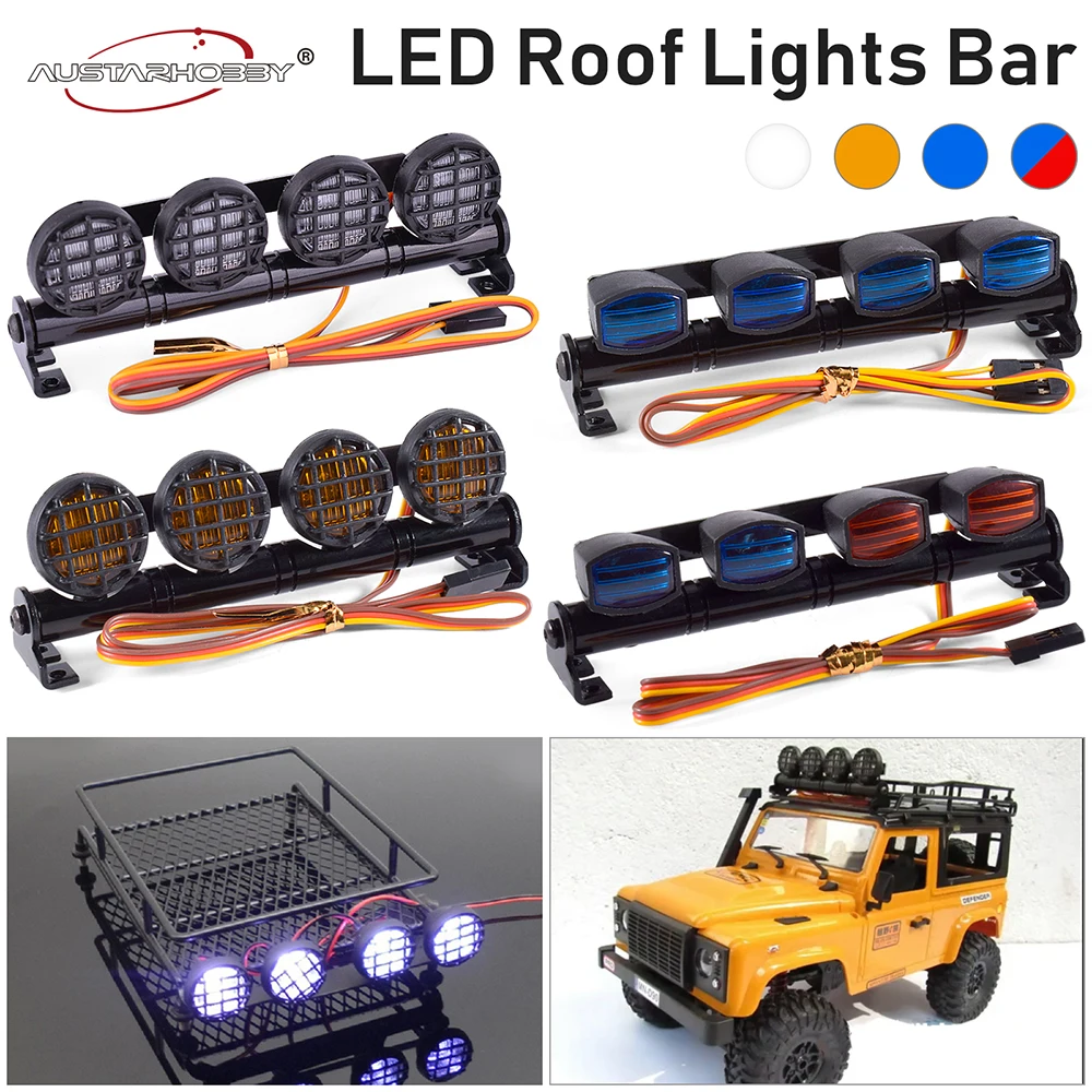 AUSTAR RC Roof Bulb Lights 1:10 Crawler Accessories for TRX4 TRX6 Axial SCX10 II HSP TAMIYA