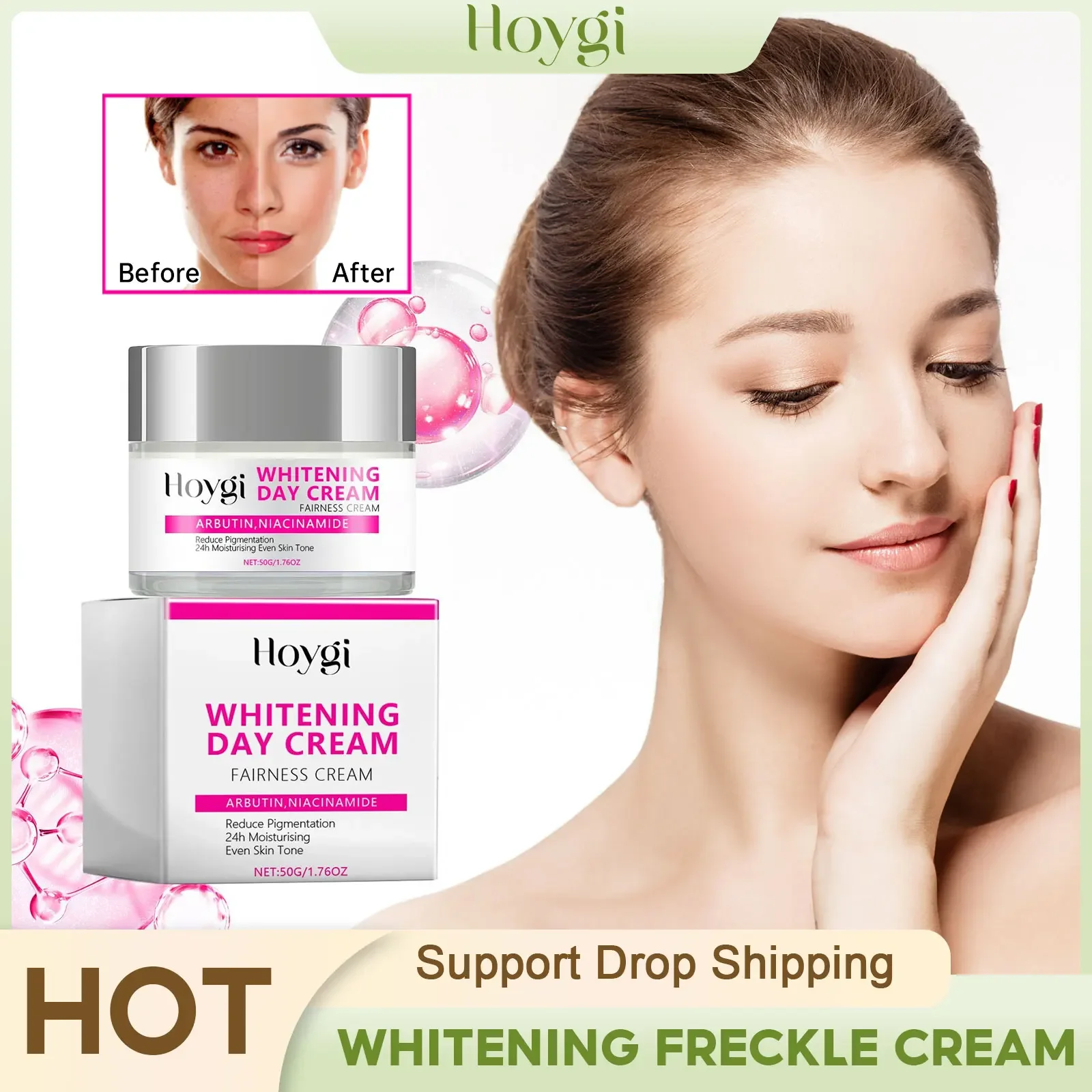 

Niacinamide Whitening Cream Remove Freckle Melasma Melanin Correcting Fade Pigmentation Anti-Aging Dark Spots Lightening Cream