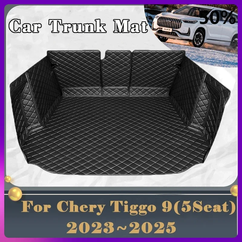 Car Trunk Mat For Chery Tiggo 9 Jaecoo 9 2023 2024 2025 5seat Dirt-resistant Fully Trunk Mat Rear Cargo Tray Car Accessories