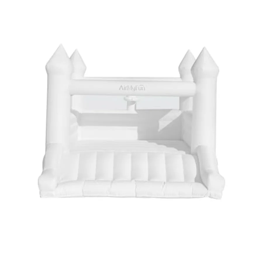 

White Bounce House for 3-10, Bounce House with Blower, Slide and Ball Hoop, Inflatable Bounce House Jumping Castle for Indoor O