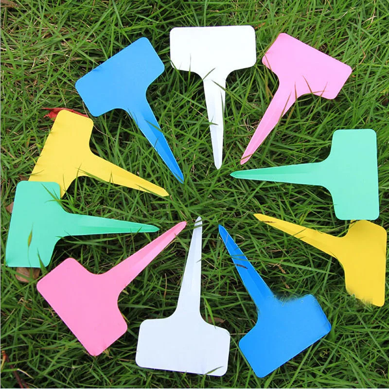 For Plants Flower Pot Tags Garden Supplies 6 x 10 cm 300pcs Reusable Plastic Plant Tags T Type Nursery Garden Decor