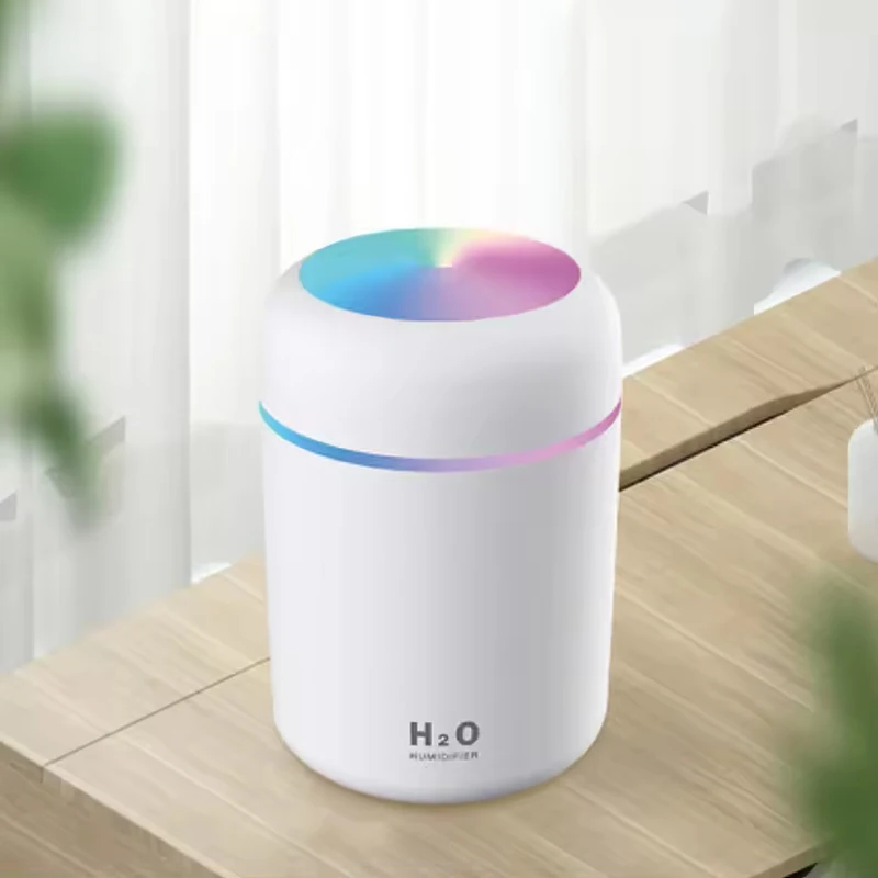 Portable Mini Colorful Ultrasonic Mist Maker Double Wet Fogger Aroma Diffuser Essential Oil Car Air Humidifier With LED Lamp