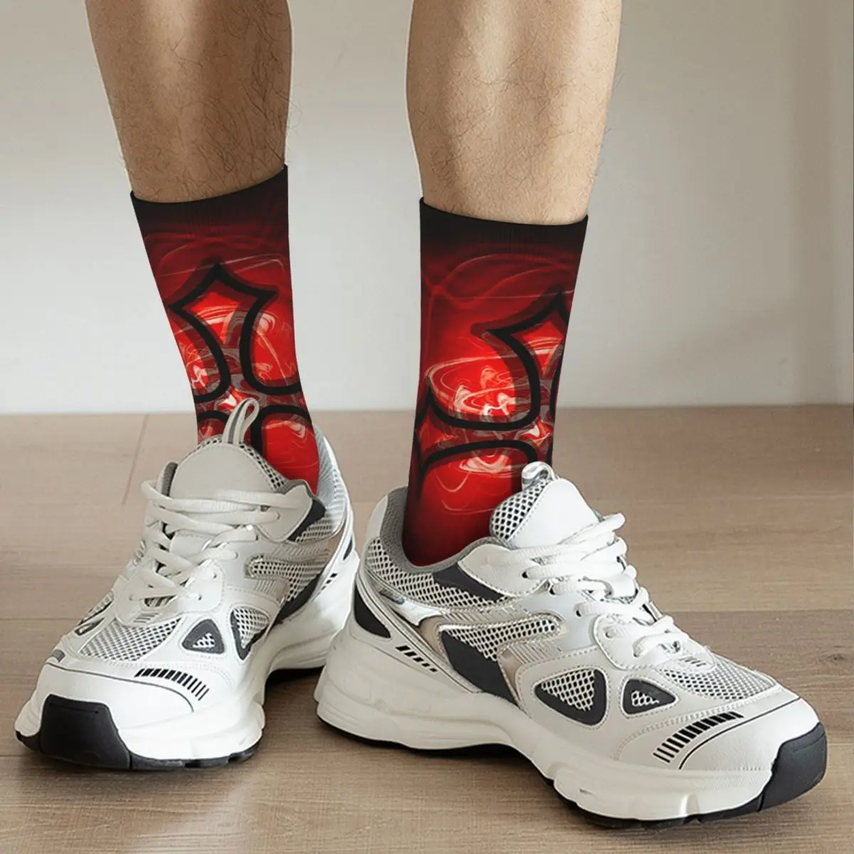 Black Cross Element Gothic Style Socks Harajuku Sweat Absorbing Stockings All Season Long Socks for Man Woman Valentine's Day