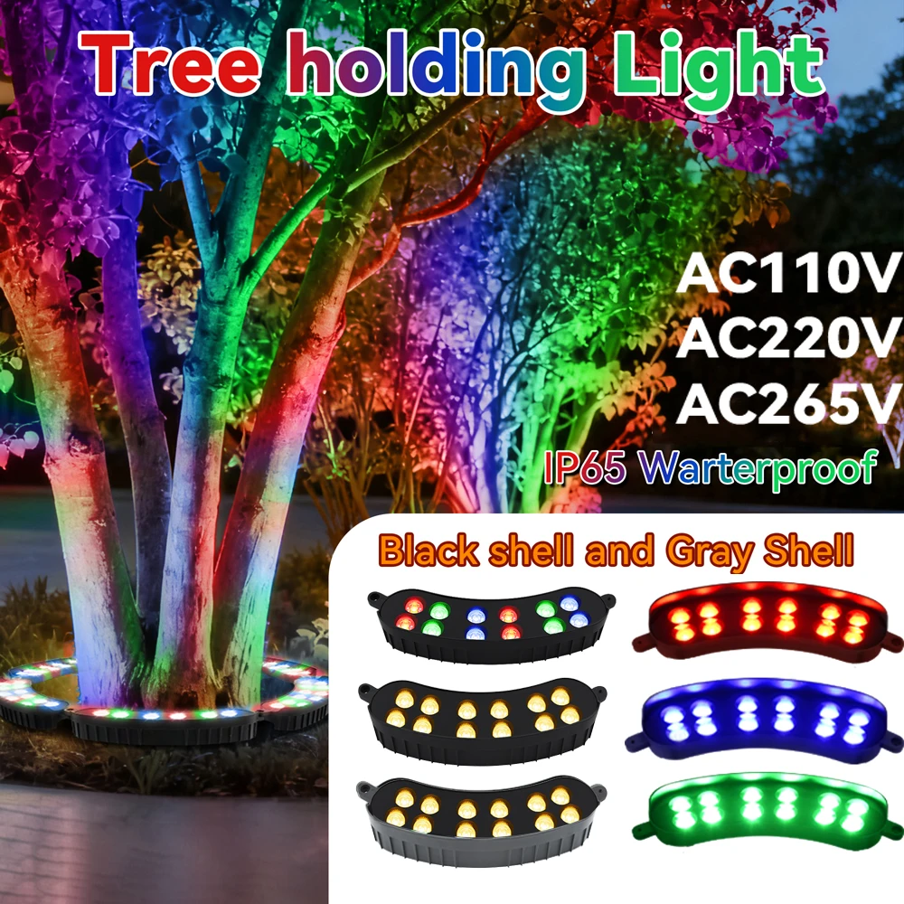 

AC110V AC220V AC265V Светодиодная лампа для обнимания деревьев Теплый белый садовый деко Уличная лампа Фея Водонепроницаемое освещение деревьев для двора