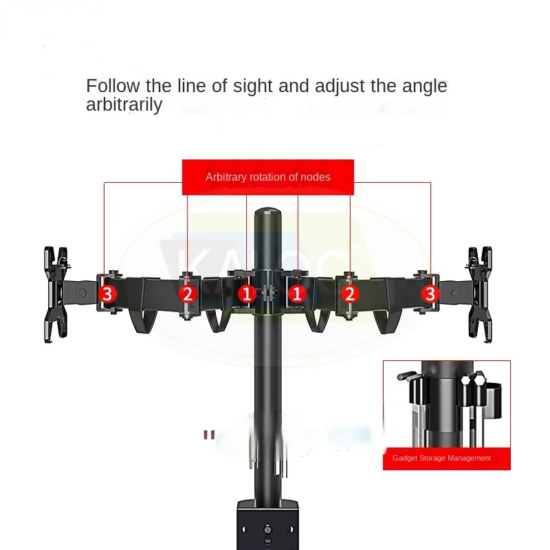 Dual Monitor Desktop Mounting Bracket for 17 to 27-Inch LCD Screens Rotation & Tilt Adjustable Two-Arm Desk Stand Support