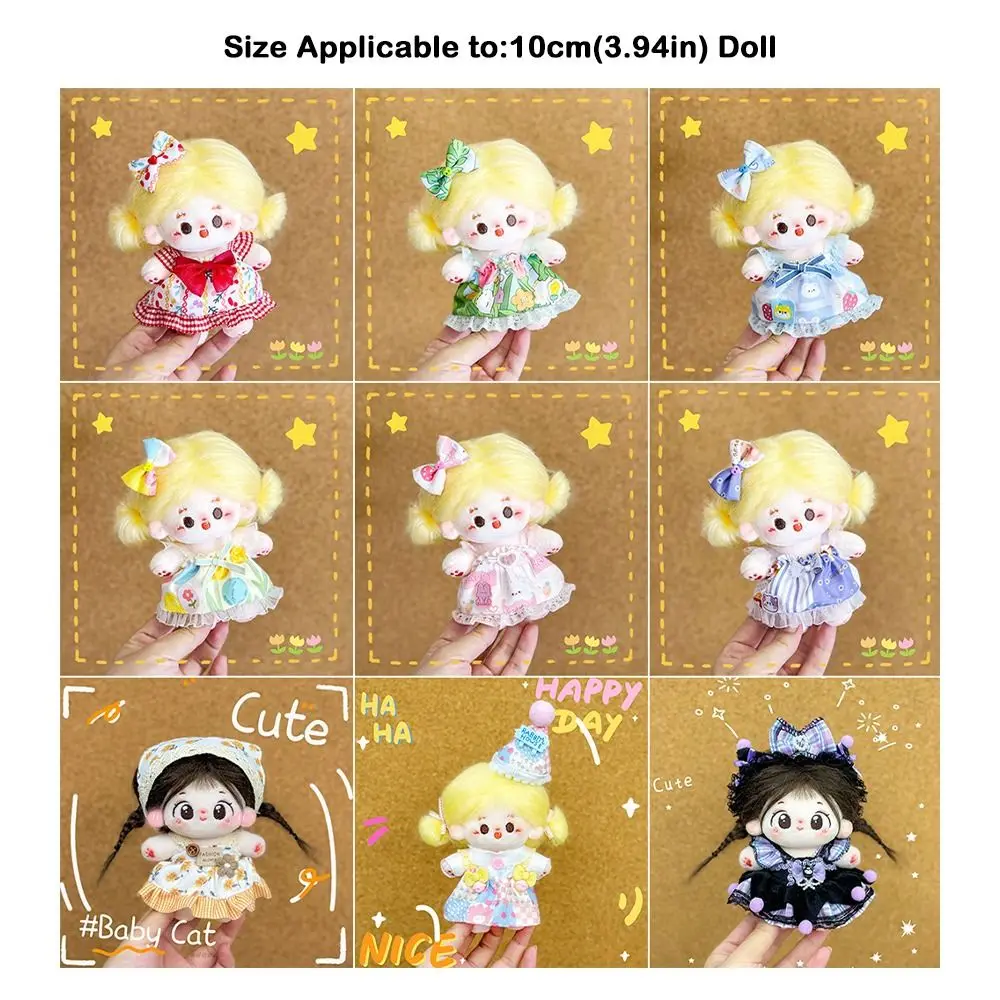 Cute 10cm Cotton Doll Doll Skirt Multiple Styles Hand-made Lolita Dress Dolls Accessories Gift Doll Clothing Children Toys