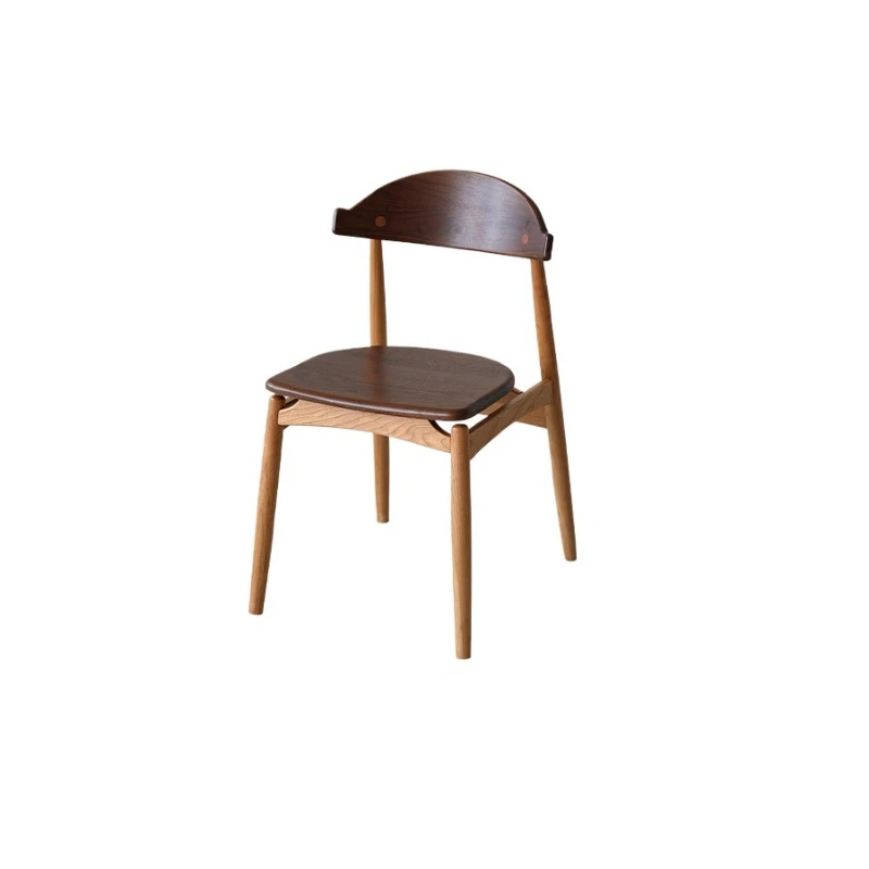 

Nordic solid wood dining chair cherry wood log home original design backrest chair