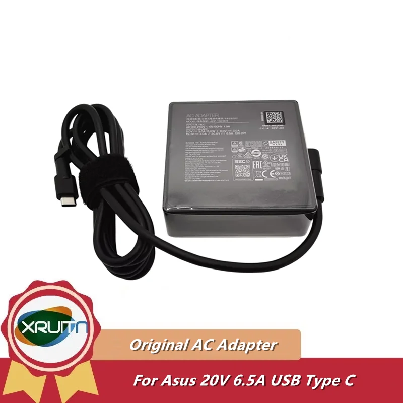Original ADP-130HB B 20V 6.5A 130W TYPE-C USB-C AC Adapter For ASUS RTX4060 Laptop Power Supply Charger