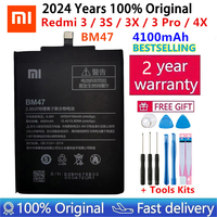 2024 New 100% Original BM47 Full Capacity 4100mAh Battery For Xiaomi Redmi 3 3S 3X Xiao mi Hongmi Redmi 4x Replacement Batteries