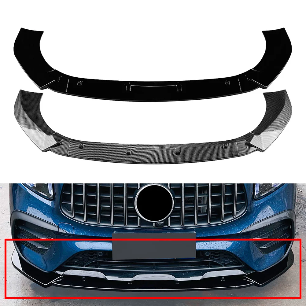 3 PCS Car Front Bumper Splitter Spoiler Lip For Mercedes Benz GLB-Class X247 GLB180 GLB200 GLB220 GLB35 AMG 2020 2021 2022 2023