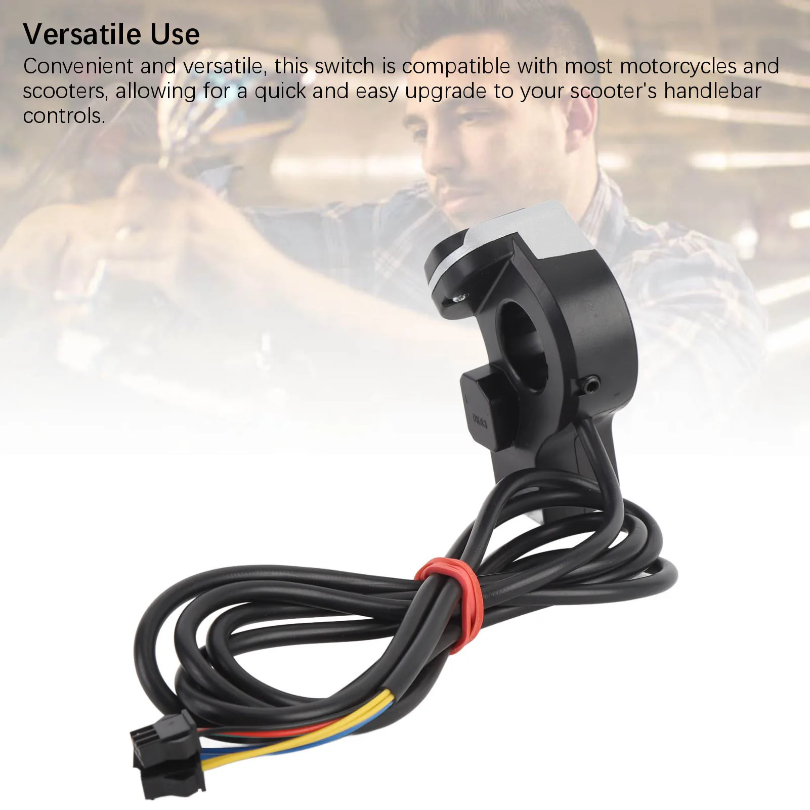 Controle de Guidão de Motocicleta Multifuncional 3 em 1 com Luz e Sinal de Direção para Motocicletas