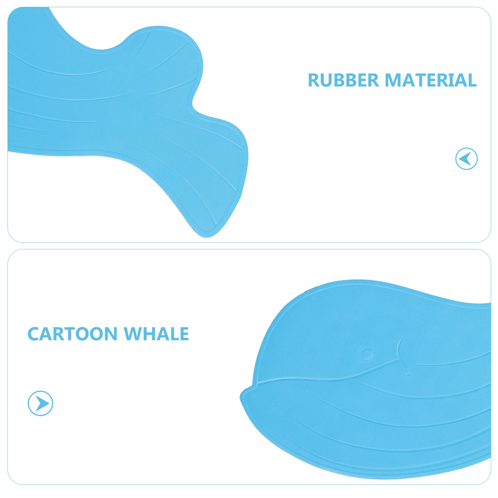 

Non-slip Cartoon Whale Design Soft Rubber Floor Mat Decorative Ground Mat for Bathroom Kitchen Entrance Washroom Foldable Home
