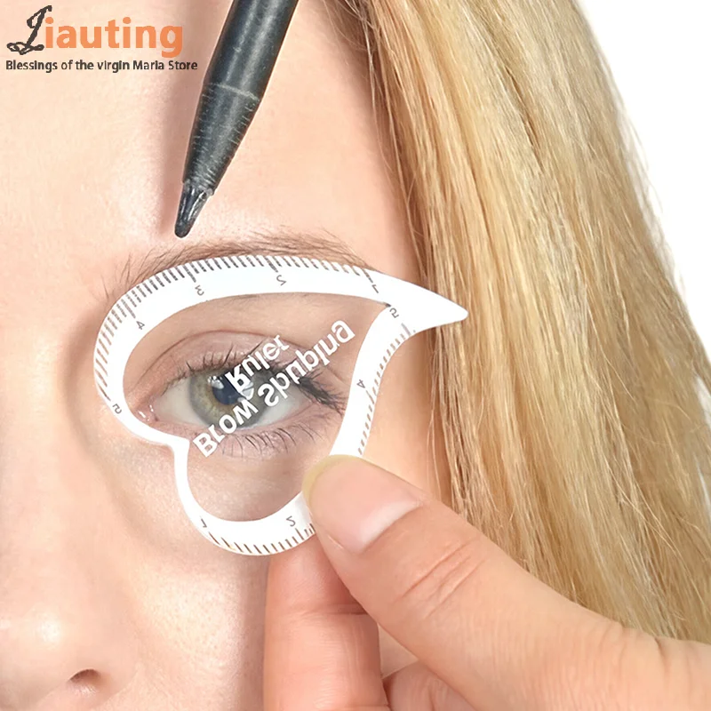 Regla para dar forma a las cejas, 1 Uds., regla para dar forma a las cejas, diseño de dibujo rápido de 1 minuto, herramienta fácil para cejas, plantillas para maquillaje permanente Microblading