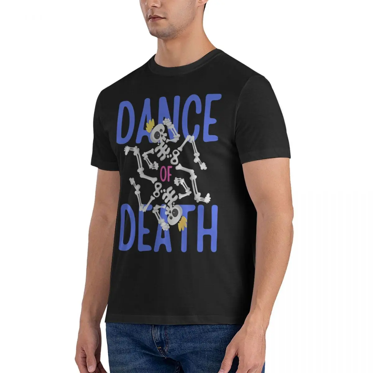 Dance Macabre By Edmund The Blue Edition Men's T Shirt Dance Of Death Casual Tees Short Sleeve O Neck T-Shirts Cotton