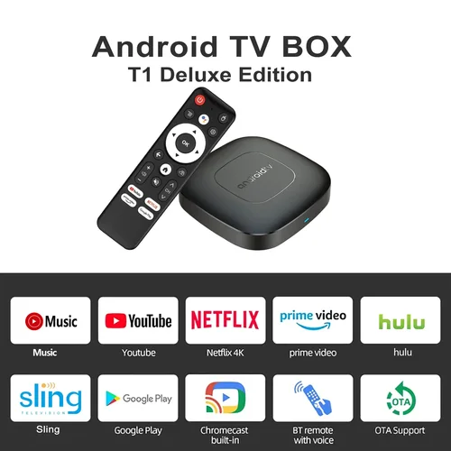 Android13 Smart Home Theater TV Box AllwinnerH313 Asistente de Google Netflix Streaming Bluetooth reproductor multimedia 2G16G 2,4G5G Wifi T1