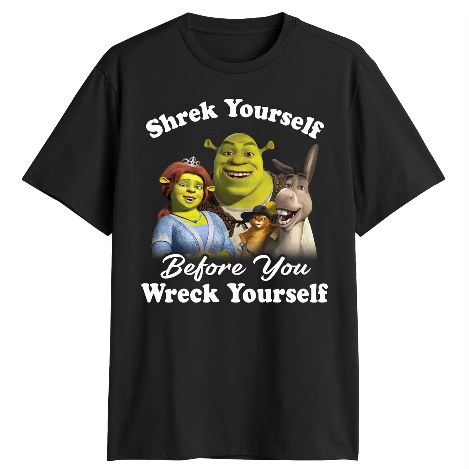 

Новинка лета 2024, мужская футболка Shrek, мужская футболка Shrek Yourself Before You Ruin Yourself с коротким рукавом, футболка с коротким рукавом High Street