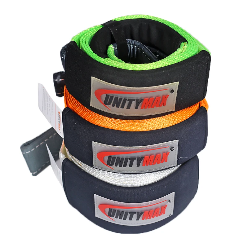 Unity 4x4 Offroad Accessories Customized Nylon Snatch Strap With Shackles Kit 20% Elongation 1 Year Warranty