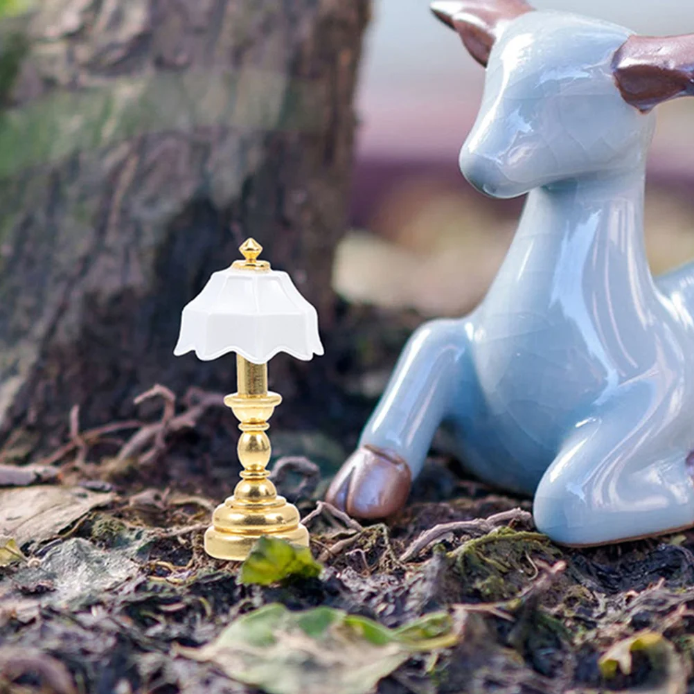 

3 Pcs Lamp for Bedroom Dollhouse Table Desktop Delicate Mini Light Miniature Model