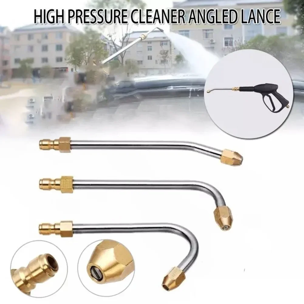 1PCS Wash Nozzle Angled Lance Car Washer Angled Lance Extension Spray Wand Nozzle 30 Degree 90 Degree U Shape Pressure Washer