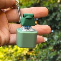 Croaking Frog Keychain,Rechargeable Stress-Relieving Clicky Keyboard,Adult Animals Fidgets Finger Button Clicker Ornament