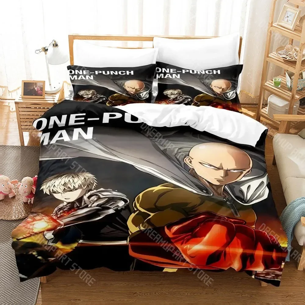 

Комплект постельного белья с 3D принтом One Punch Man Single Twin Full Queen King Size Комплект постельного белья для взрослых и детей Комплекты пододеяльников для спальни 3D Аниме постельное белье