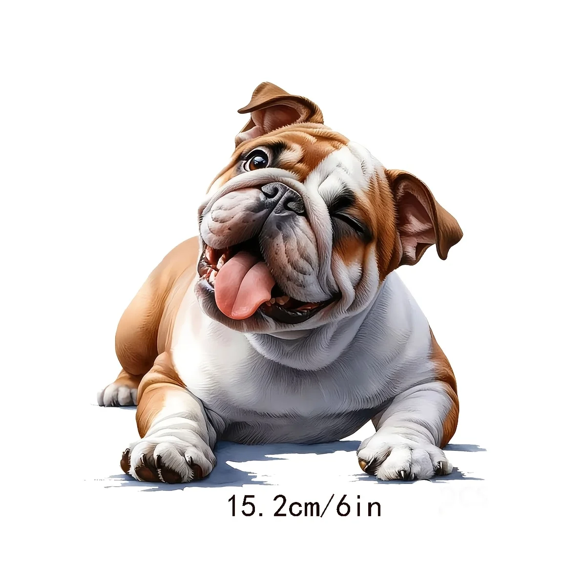 6-Inch Cute Bulldog Vinyl Decal, Suitable for Cars, Laptops, Water Bottles, Trucks, Phones, Motorcycles, Windows Walls, And Cups