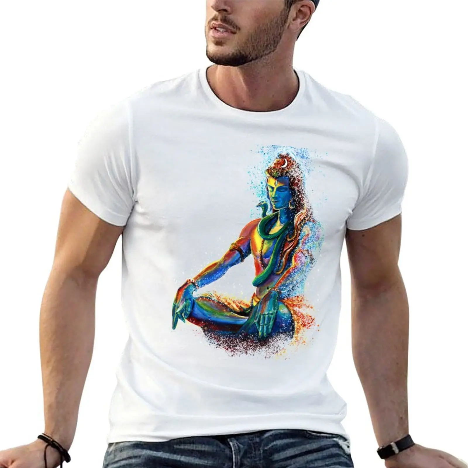 Shiva in deep Meditation T-Shirt Clothing anime tshirt mens clothes