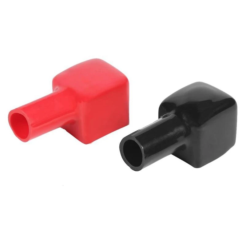 1 Pair Red+Black Car Battery Terminal Covers Insulation Caps Positive+Negative Prevent Alkali From Creeping Outward