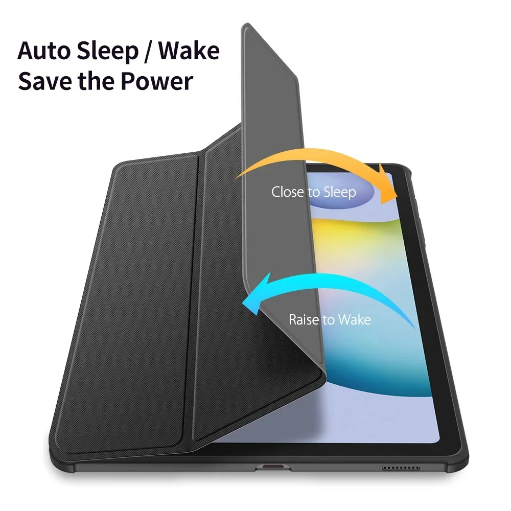 For Samsung Galaxy Tab Case for S6 Lite 10.4in Transparent Back Cover with Pencil Holder Multi-color Available