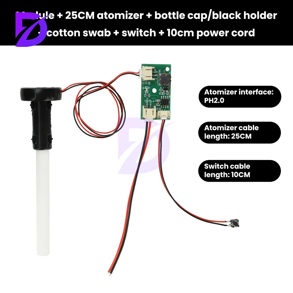 1/2/5PCS DC5V Ultrasonic Spray Humidifier Atomizer Drive Module Power Supply External Switch DIY Electronic Kit