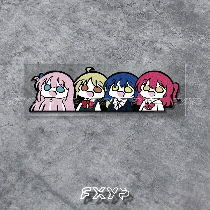 

1 шт. милая мультяшная наклейка для группы девочек (красочный аниме-стиль) - самоклеящийся водонепроницаемый винил для ноутбука и телефона (простая наносить)