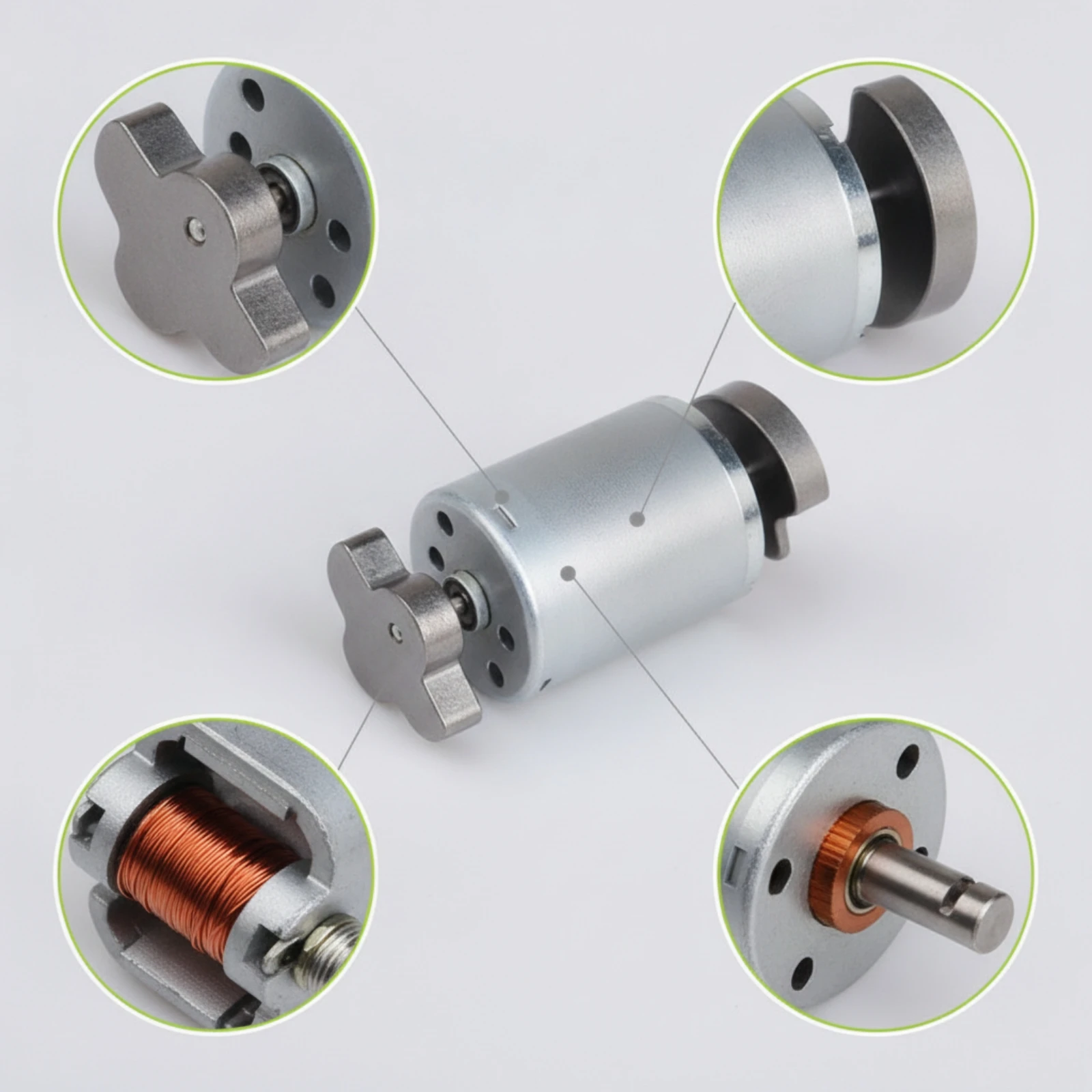 Micro DC Vibration Motor Eccentric Vibration Motor with Double-Ended Shafts Speed-Adjustable Reversible for Makers, DIY Projects