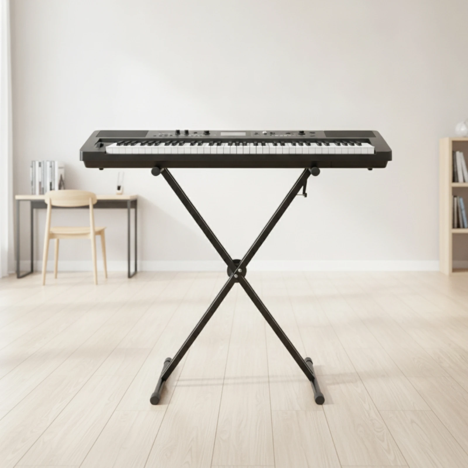 X-Frame Keyboard Stand Heavy-Duty Double-Braced Keyboard Stand Reinforced Lightweight for Keyboardists, Home Practice view 6