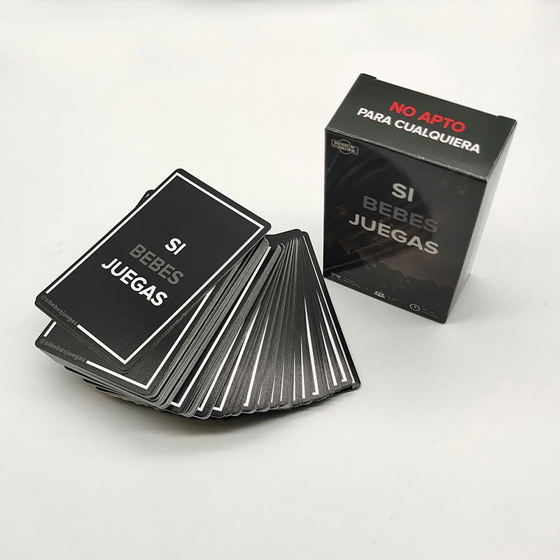 Gioco da tavolo di carta di nuovo arrivo Gioco di carte da bere in carta ubriaca per adulti spagnoli per la festa