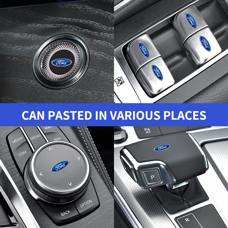 Car Window Lift Button Sticker Steering Wheel Decal Styling For Ford Mondeo Fiesta ecosport Mustang Focus 2 3 4 Kuga Fusion