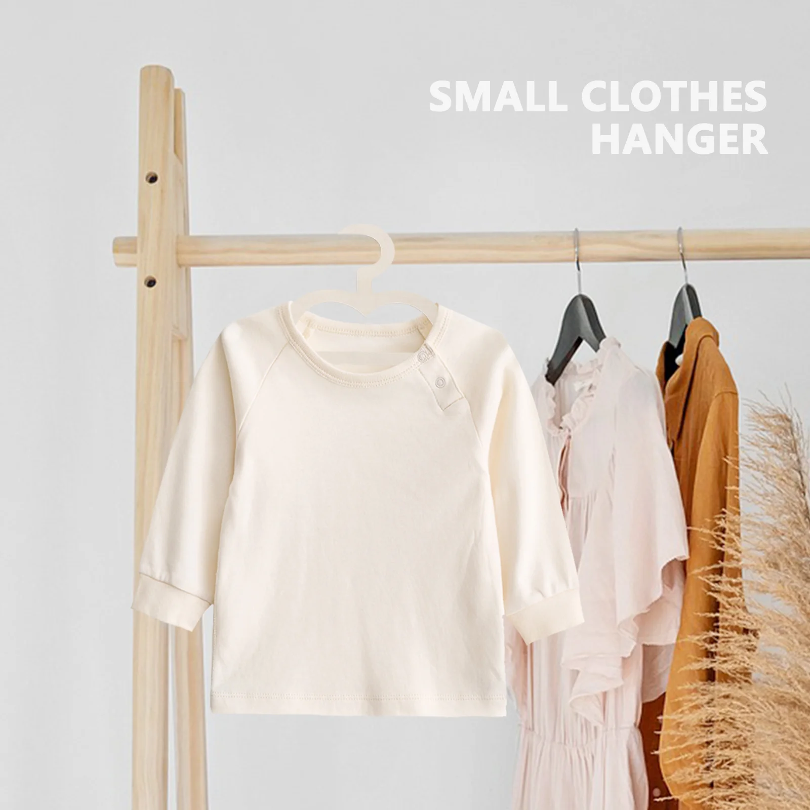 

5pcs Wooden Baby Small Kids Clothes Hangers For Infant Toddler Closet Space Saving Hangers For Baby Clothes Pants