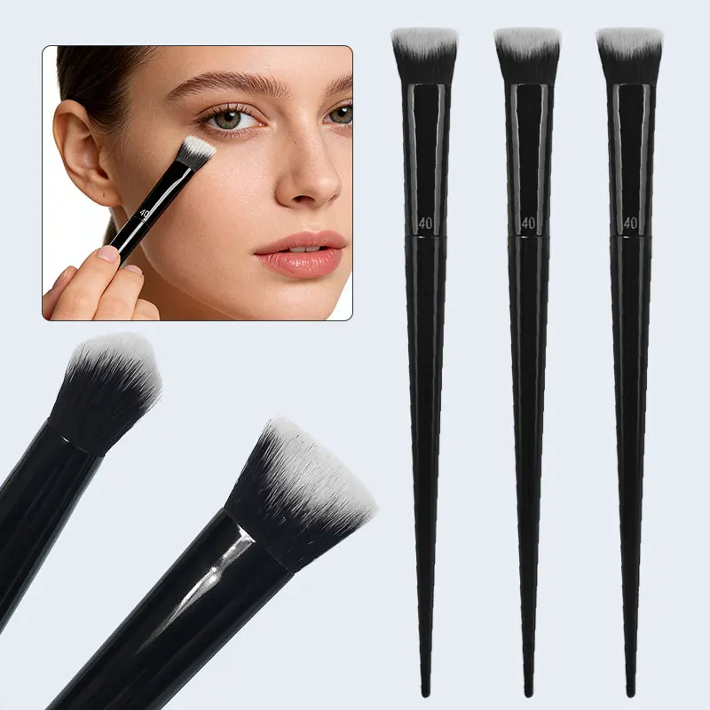 Dual Sloped Concealer Brush Angled Flat Concealer Makeup Brush Soft Bristle Under Eye Spot Cover Foundation Precise Blending