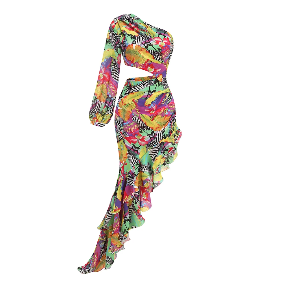 

ZNS Retro Printed Evening Dresses Autumn Long Sleeveless Prom Gowns Luxury Women's Elegant Dress 2025 Summer Holiday Outfits