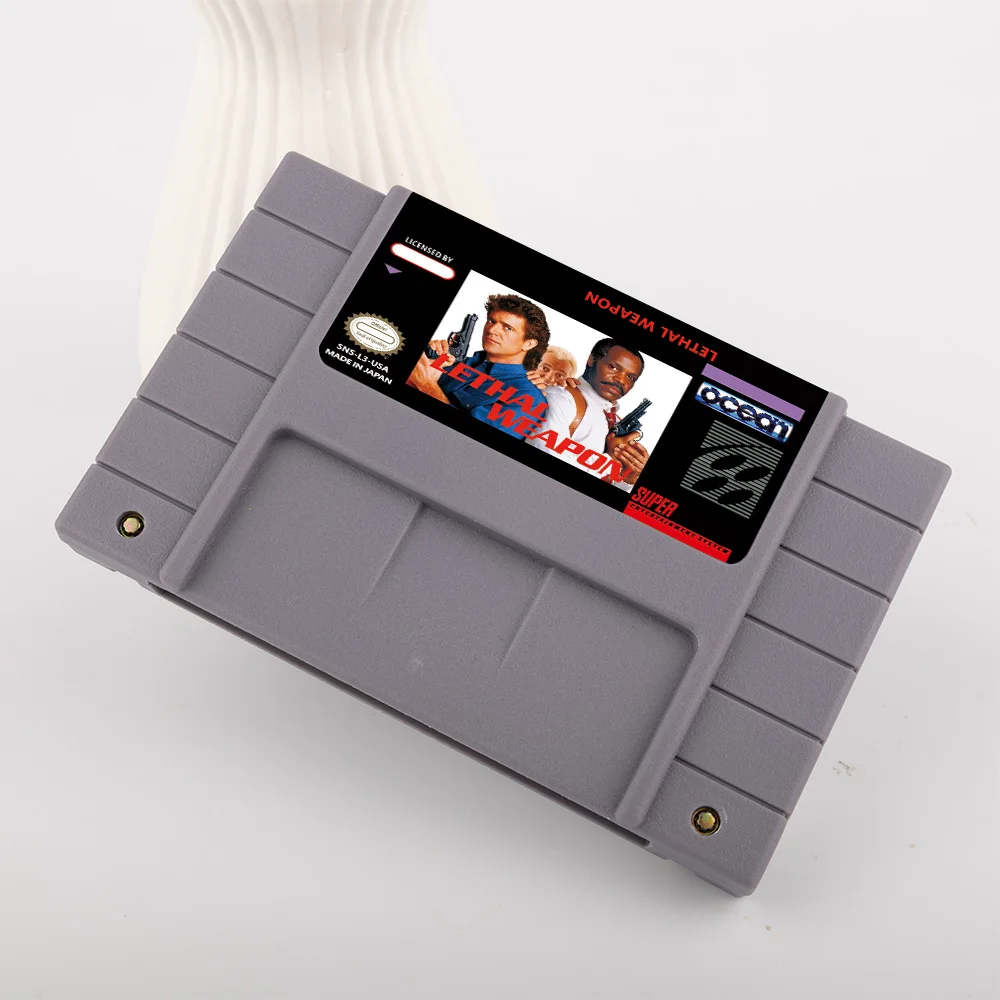 لعبة الحركة المسلحة القاتلة لـ SNES 16 بت بطاقة الألعاب للولايات المتحدة الأمريكية NTSC نسخة SNES لعبة فيديو وحدة التحكم لنينتندو
