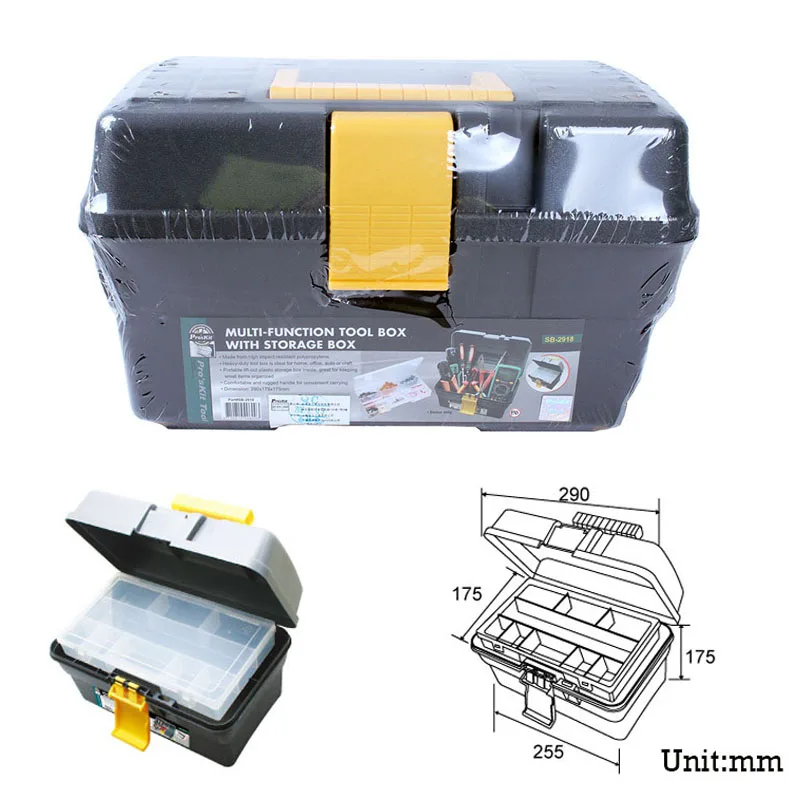 Multi-functional Tool Storage Box Household Repair Parts Plastic Container Hardware Tool Organizers Impact-resistant Cases