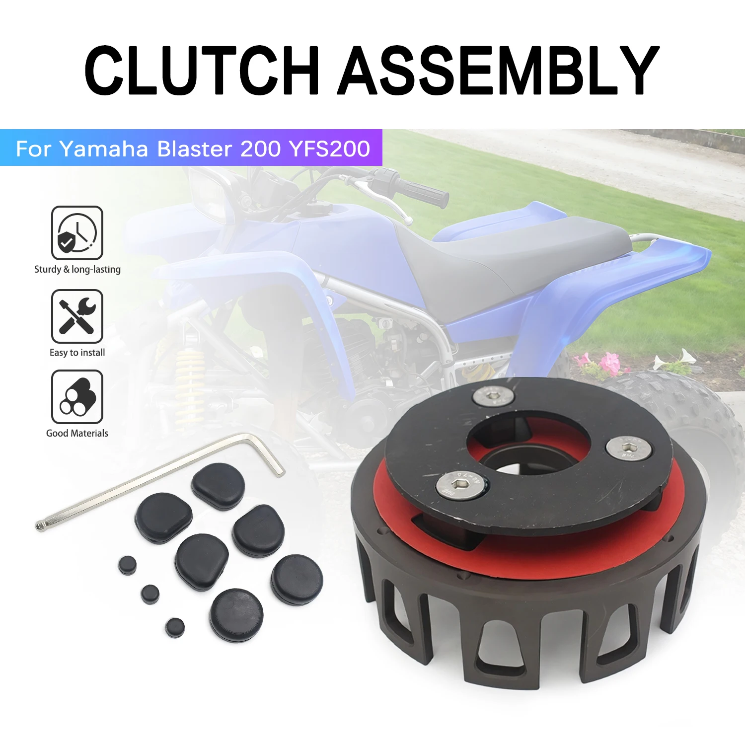 

CNC Billet Clutch Basket Kit Motorcycle Accessories For Yamaha Blaster 200 YFS200 1988-2006 YFS200SE Special Edition 2006