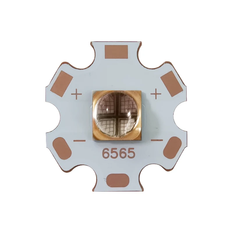 Sustrato de cobre de alta potencia, Chips UV LED de 10W, 365nm, 20mm, lente de cuarzo 6565, Pegamento de tinta de impresión 3D, curado de Flexo de